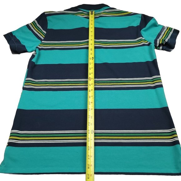 Big John Mens XL Polo Shirt British Indigo Garment Co 1998 Blue‎ Green Stripe - Picture 4 of 11